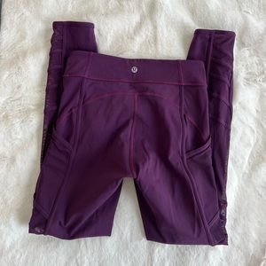 lululemon speed tight with mesh pockets and details
